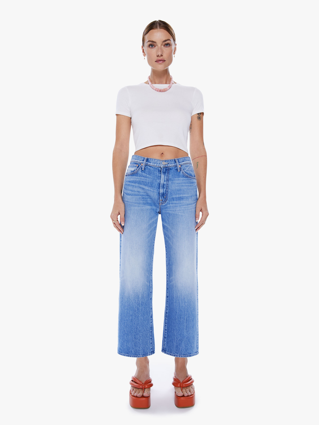 Mother - The Dodger Ankle in Romaine Calm Denim