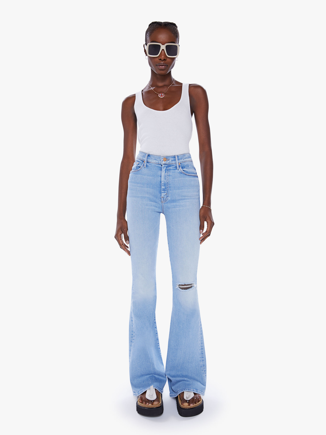 Mother - The Super Cruiser in Sun Drenched Denim