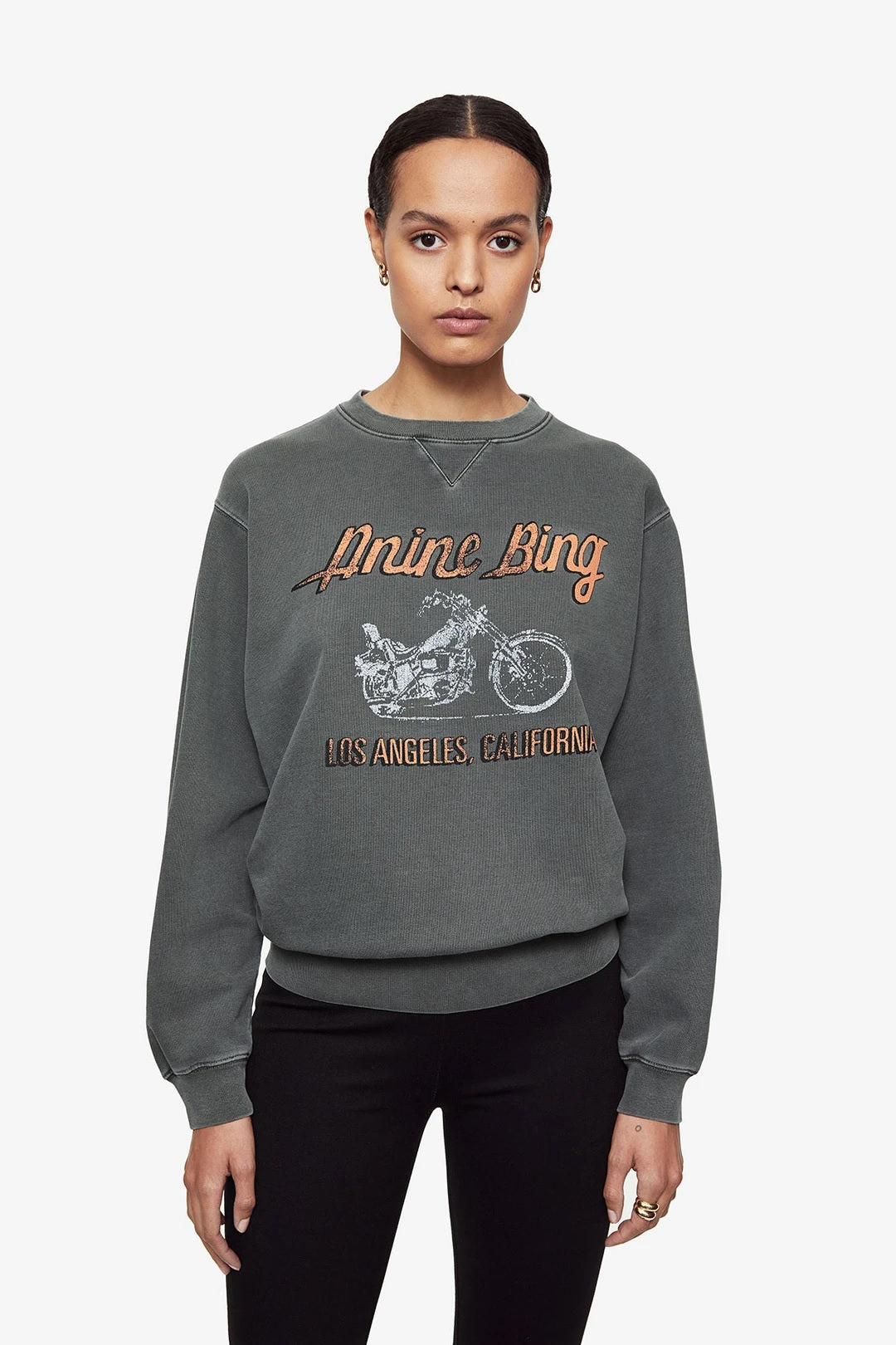 Anine Bing - Ramona Sweatshirt Motorcycle in Black