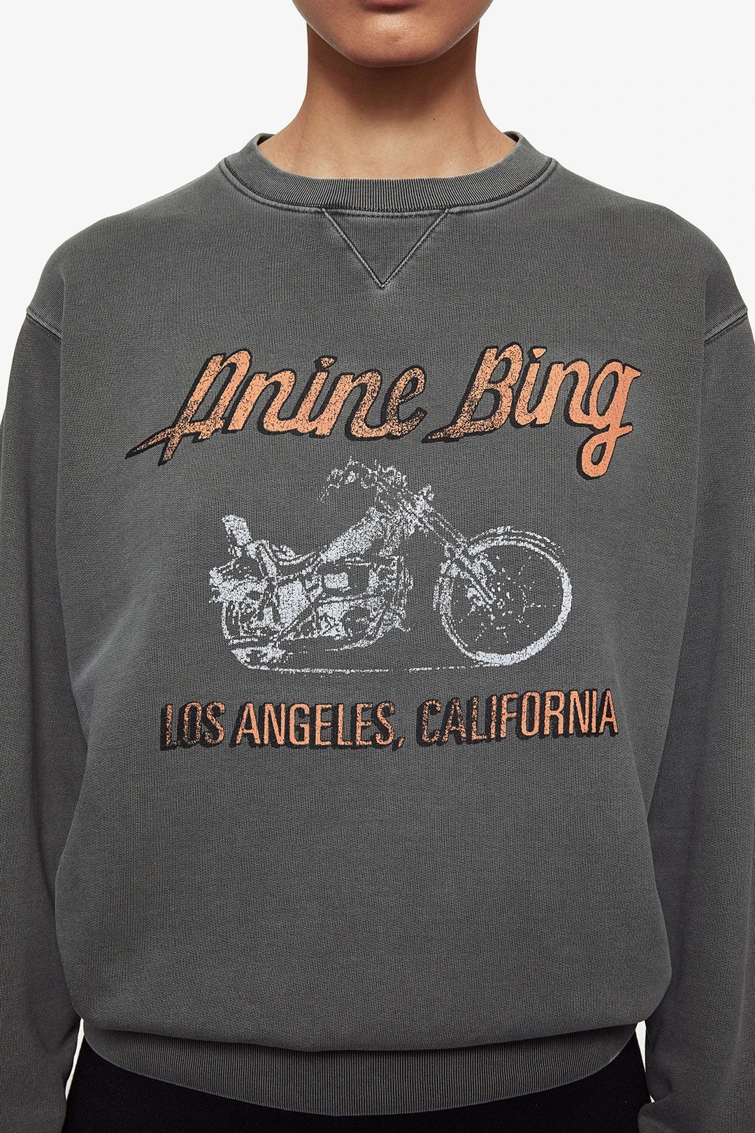 Anine Bing - Ramona Sweatshirt Motorcycle in Black