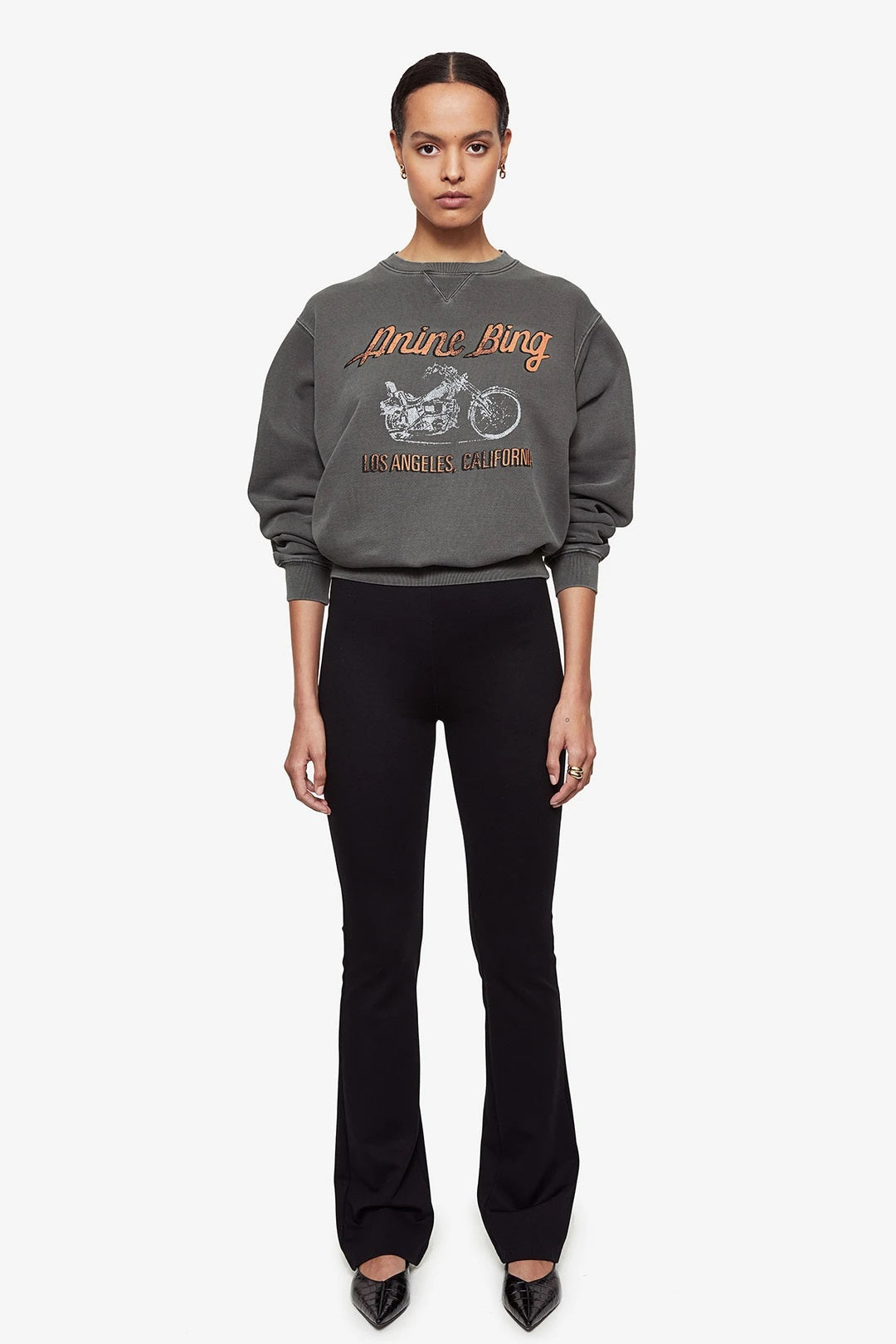 Anine Bing - Ramona Sweatshirt Motorcycle in Black