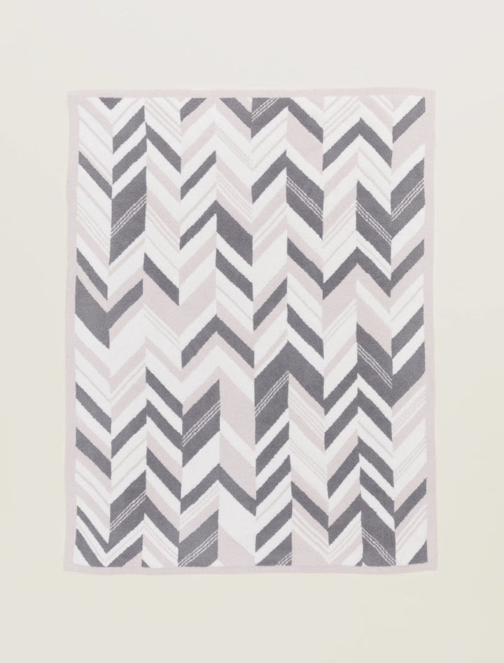 Barefoot Dreams - Cozychic Mountain Peaks Blanket in Bisque/Warm Gray
