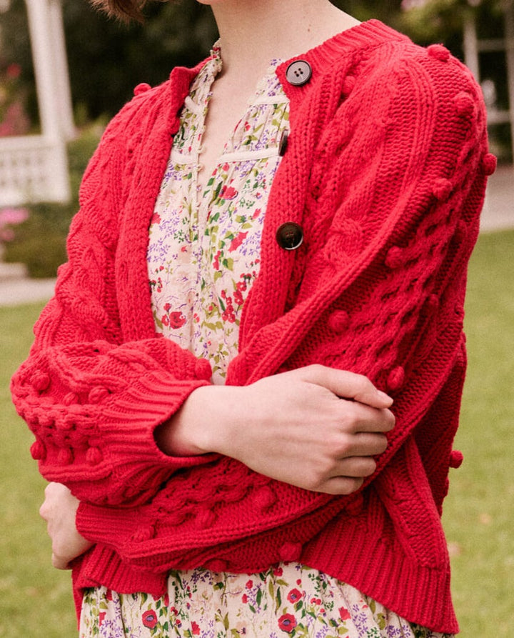 The Great- The Mountainside Cardigan in Deep Rose