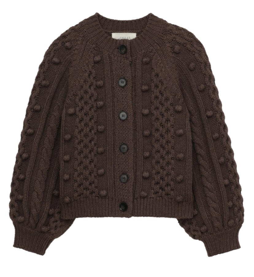 The Great - The Mountainside Cardigan in Dark Cedar