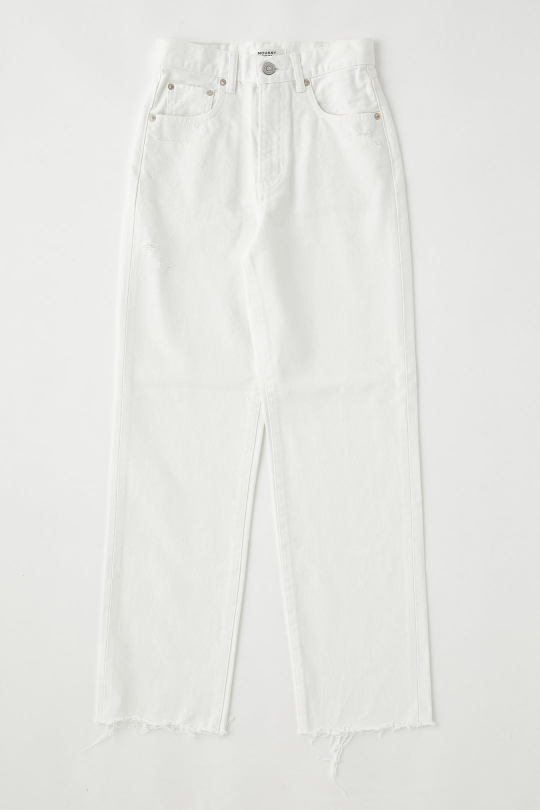 Moussy - MV Jesup Straight-HI in White Denim