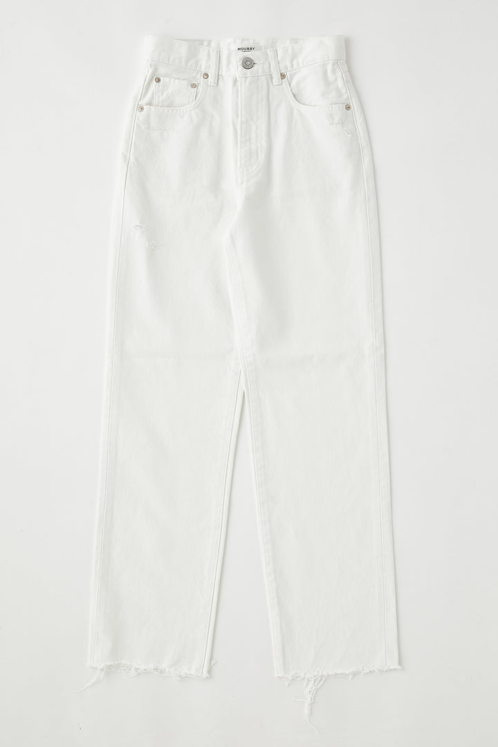 Moussy - MV Jesup Straight-HI in White Denim