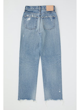 Moussy - MV Lomita Cropped Wide Straight in Blue Denim