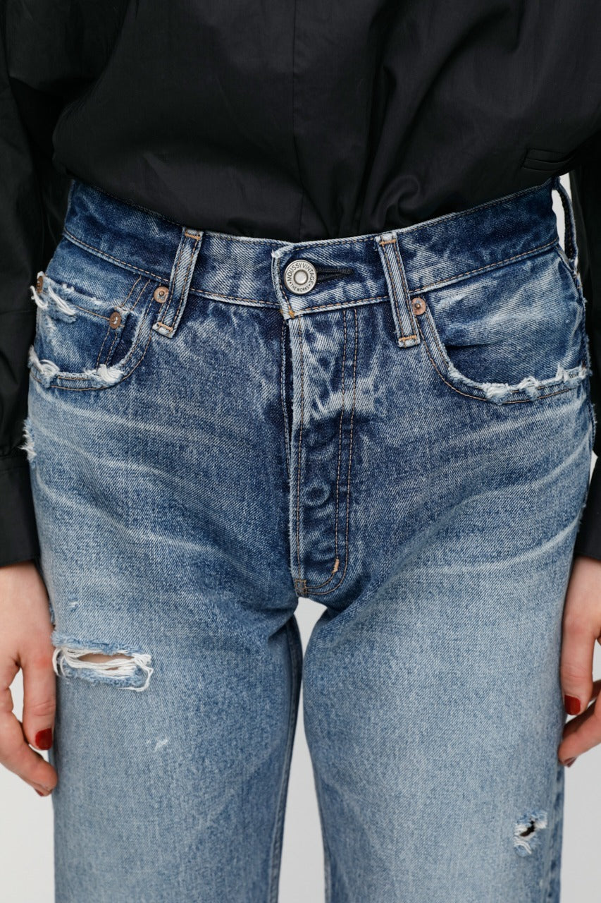 Moussy - MV Odessa Wide Straight in Dark Blue Denim