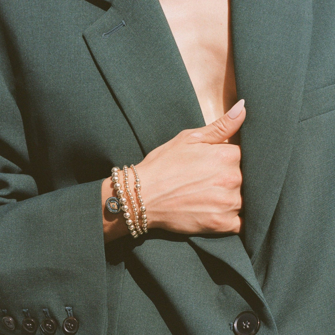 Alexa Leigh - Multisized Ball Bracelet in Yellow Gold