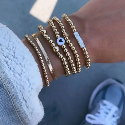 Alexa Leigh - Multisized Ball Bracelet in Yellow Gold