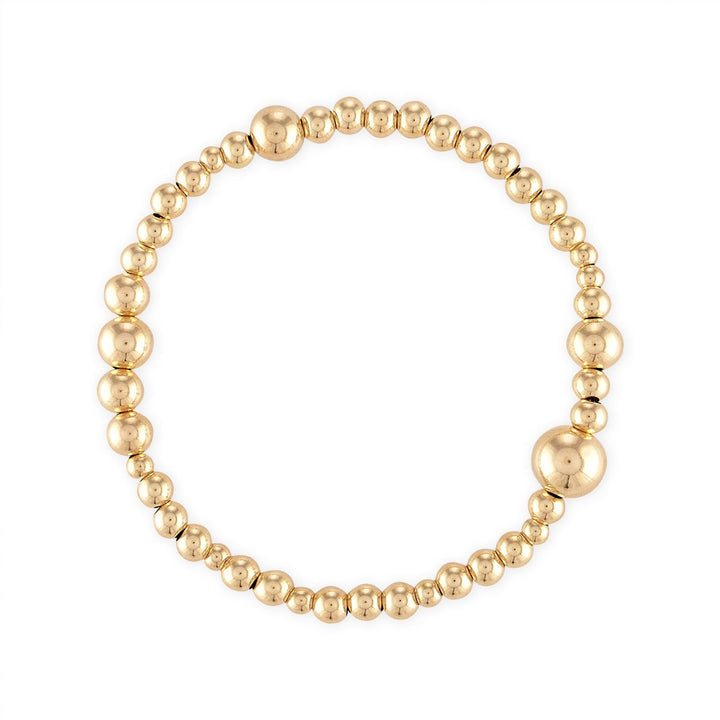Alexa Leigh - Multisized Ball Bracelet in Yellow Gold