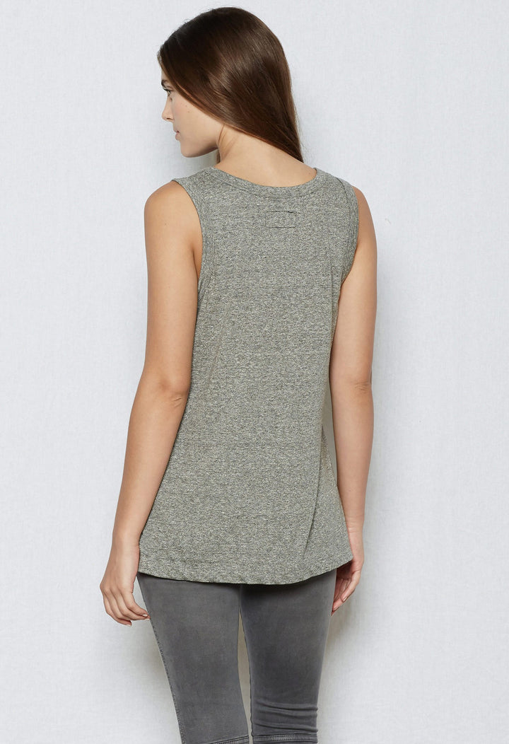 Current/Elliott CEL - The Muscle Tee 2301-0181 Heather Grey at Blond Genius - 3