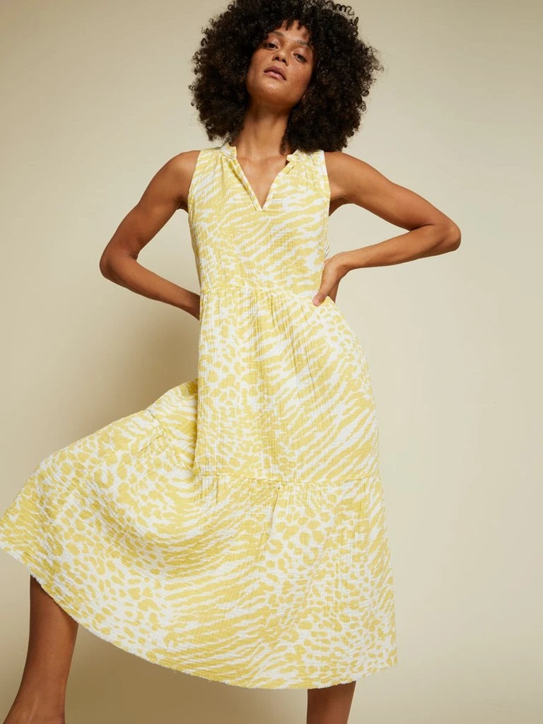 Nation LTD - Nadie Tiered Tank Midi Dress in Wild