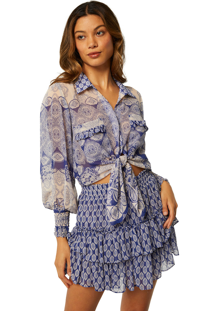 Misa - Nahla Skirt in Majorelle Lapis Tile