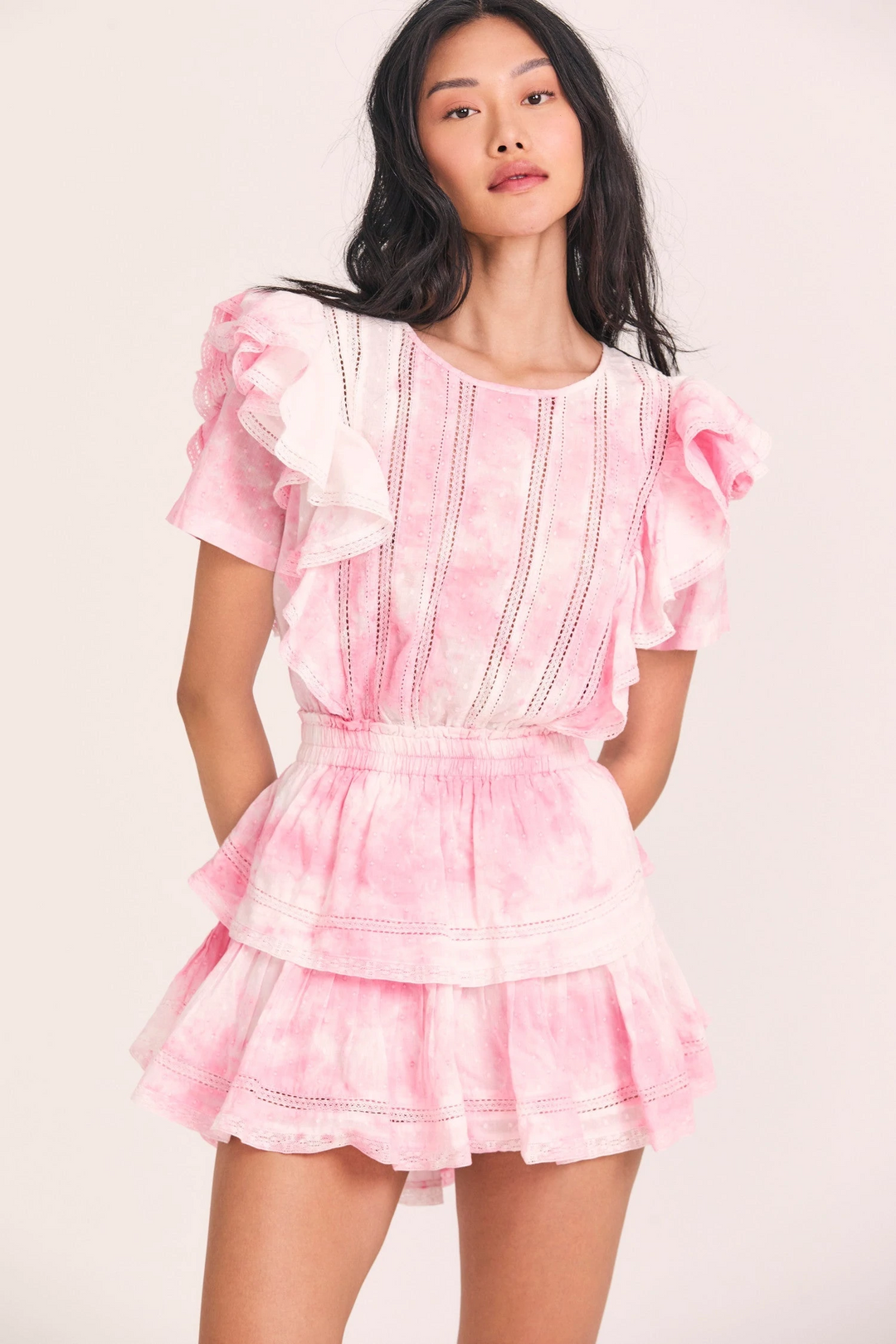 Love Shack Fancy - Natasha Dress in Island Pink Hand Dye