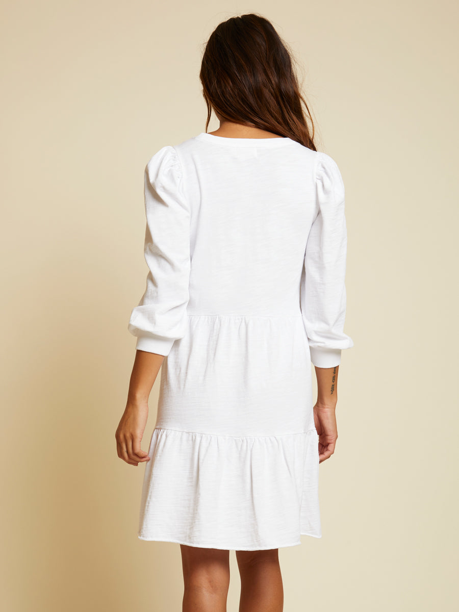Nation LTD - Bettina Easy Peasant Dress in Optic White Dresses