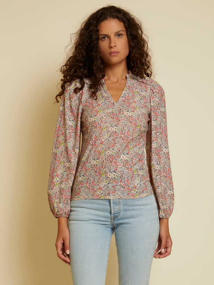 Nation LTD - Claudine Yoked Tee in Superbloom Tops
