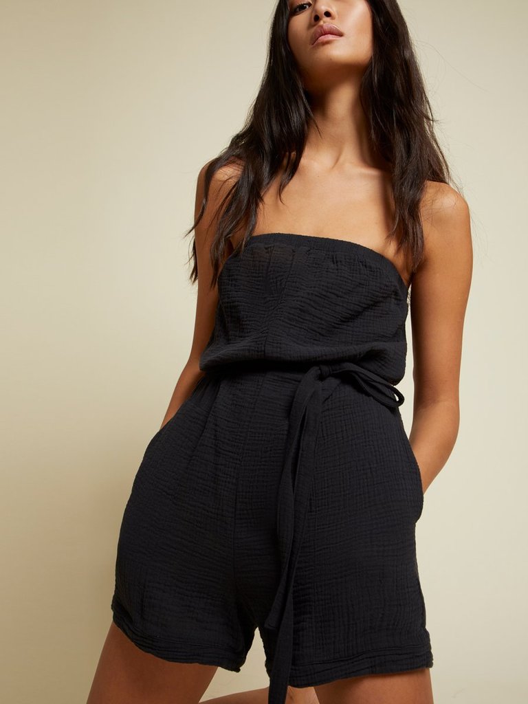 Nation LTD - Gita Strapless Romper in Black Romper