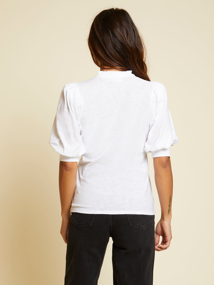 Nation LTD - Veronique Girly Henley in White Tops