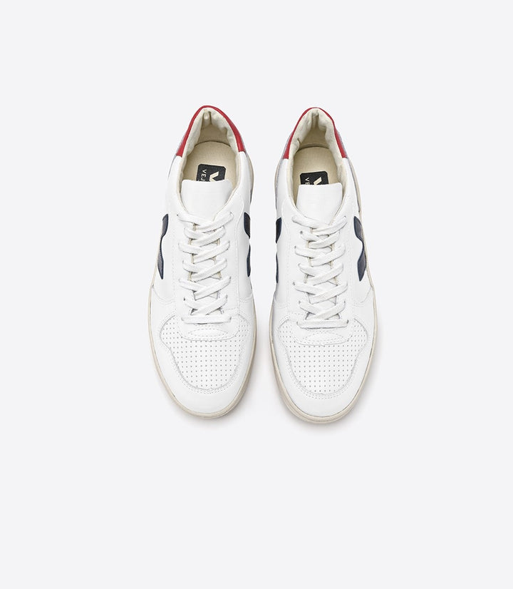 Veja Sneakers - V-10 Leather Extra White Nautico Pekin