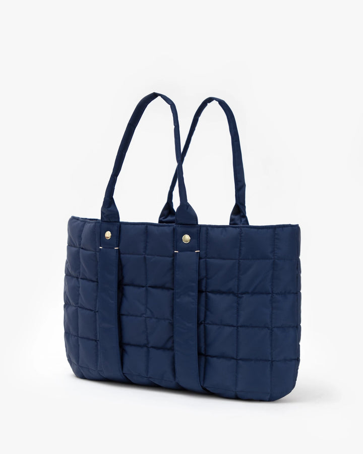 Clare V. - Tropezienne 8" Tote in Navy Quilted Puffer