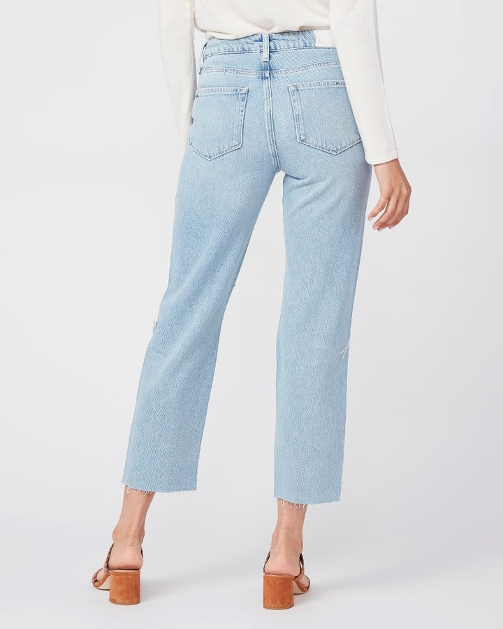 Paige Premium Denim - Noella Straight Leg Jeans w/ Raw Hem in Doretta Destructed