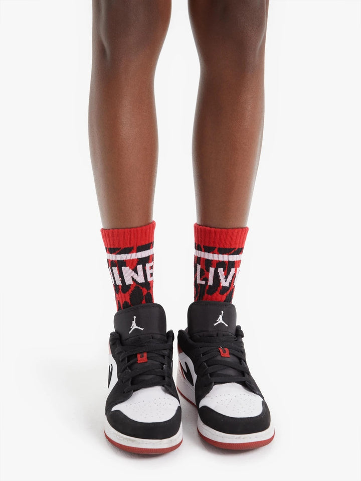Mother - Baby Steps Socks in Black Multi Nine Lives