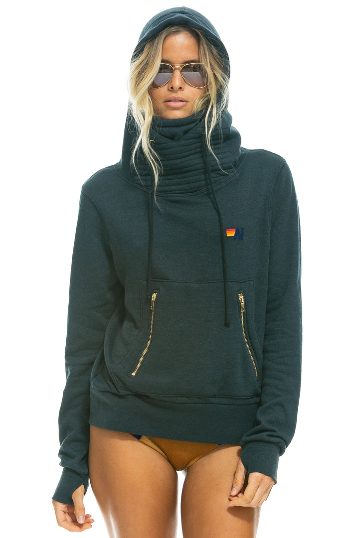 Aviator Nation - Ninja Pullover Hoodie in Charcoal