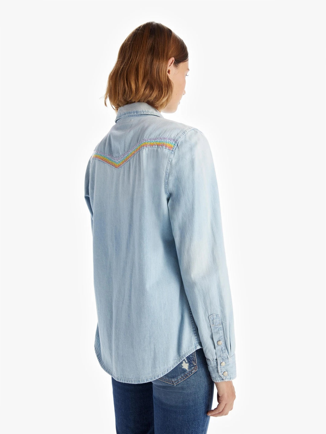 Mother - All My Exes in No Rain, No Flowers Denim Button-Down Top
