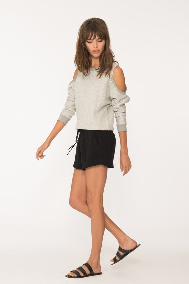 n:Philanthropy - Maia Open Shoulder Sweater Heather Grey