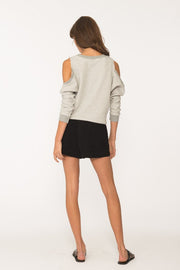 n:Philanthropy - Maia Open Shoulder Sweater Heather Grey