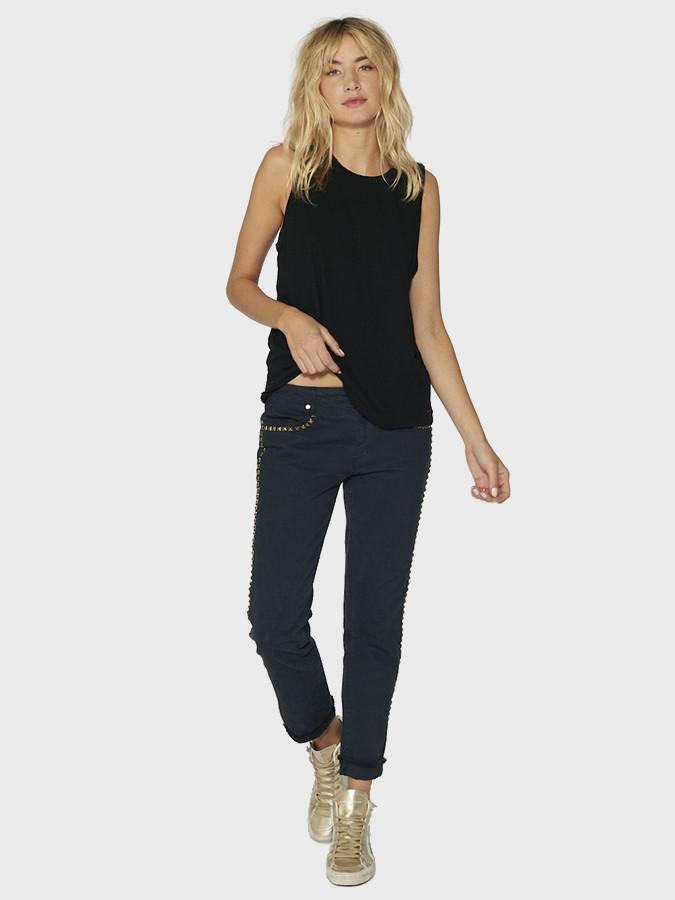 Philanthropy - Edith Muscle Tank Black Cat