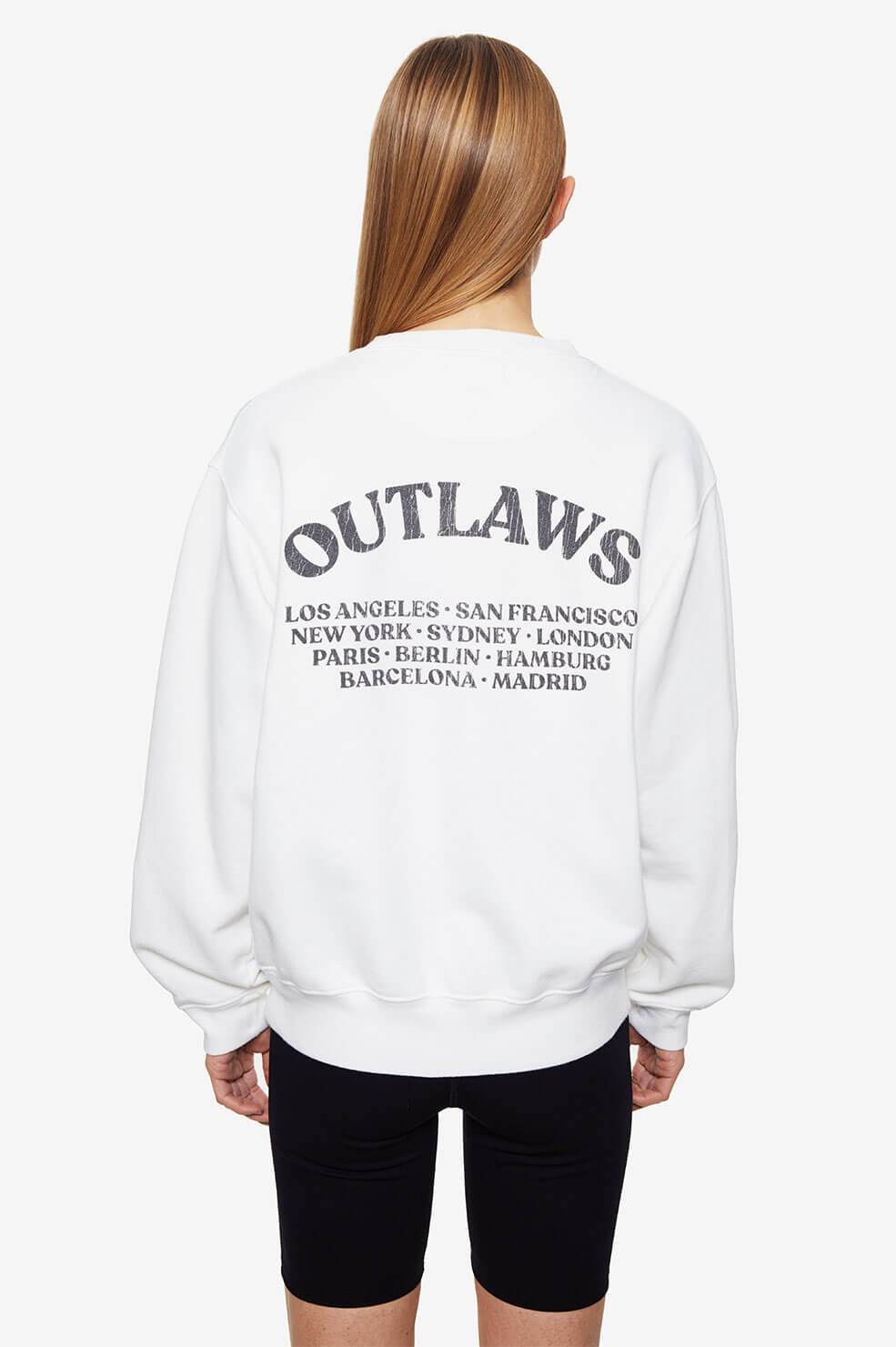 Anine Bing - Ramona Sweatshirt Outlaw in White