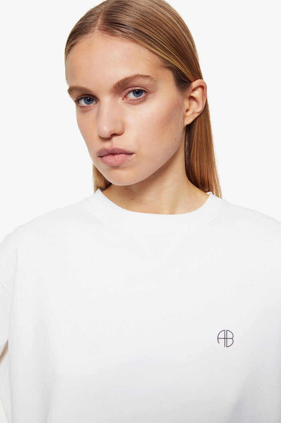 Anine Bing - Ramona Sweatshirt Outlaw in White
