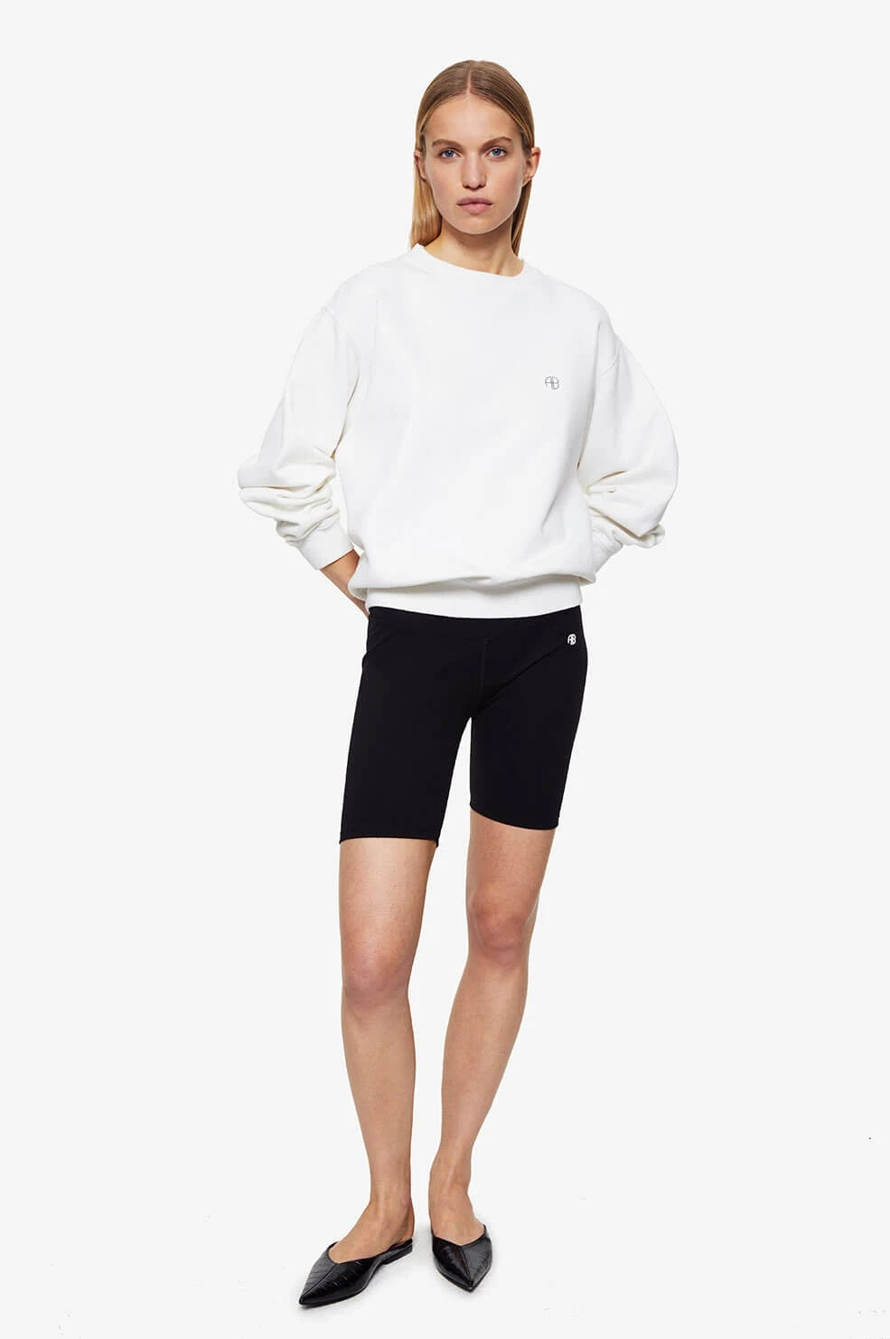 Anine Bing - Ramona Sweatshirt Outlaw in White