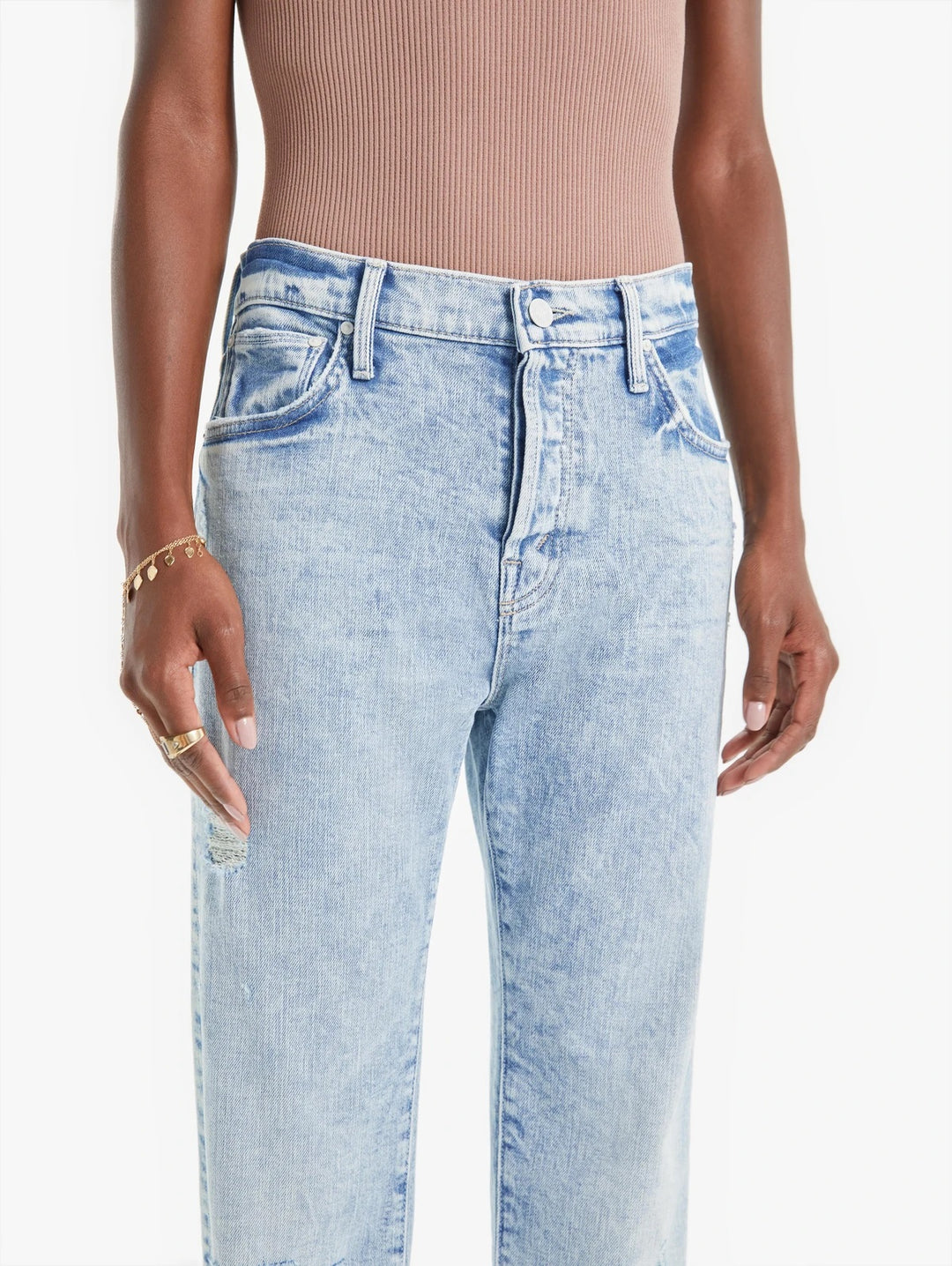 Mother Denim - The Scrapper Double Cuff in Out With The Old, In With The New