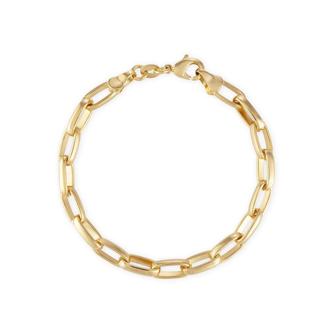 Alexa Leigh - Oval Link Bracelet in Yellow Gold (6.5)