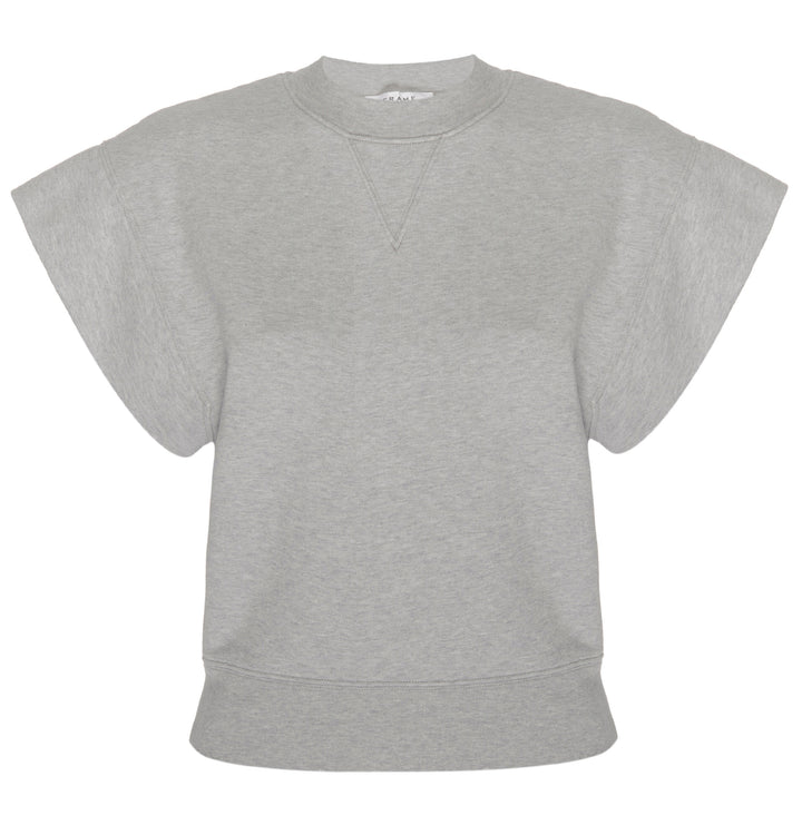 Frame - Oversized Muscle Crew in Gris Heather