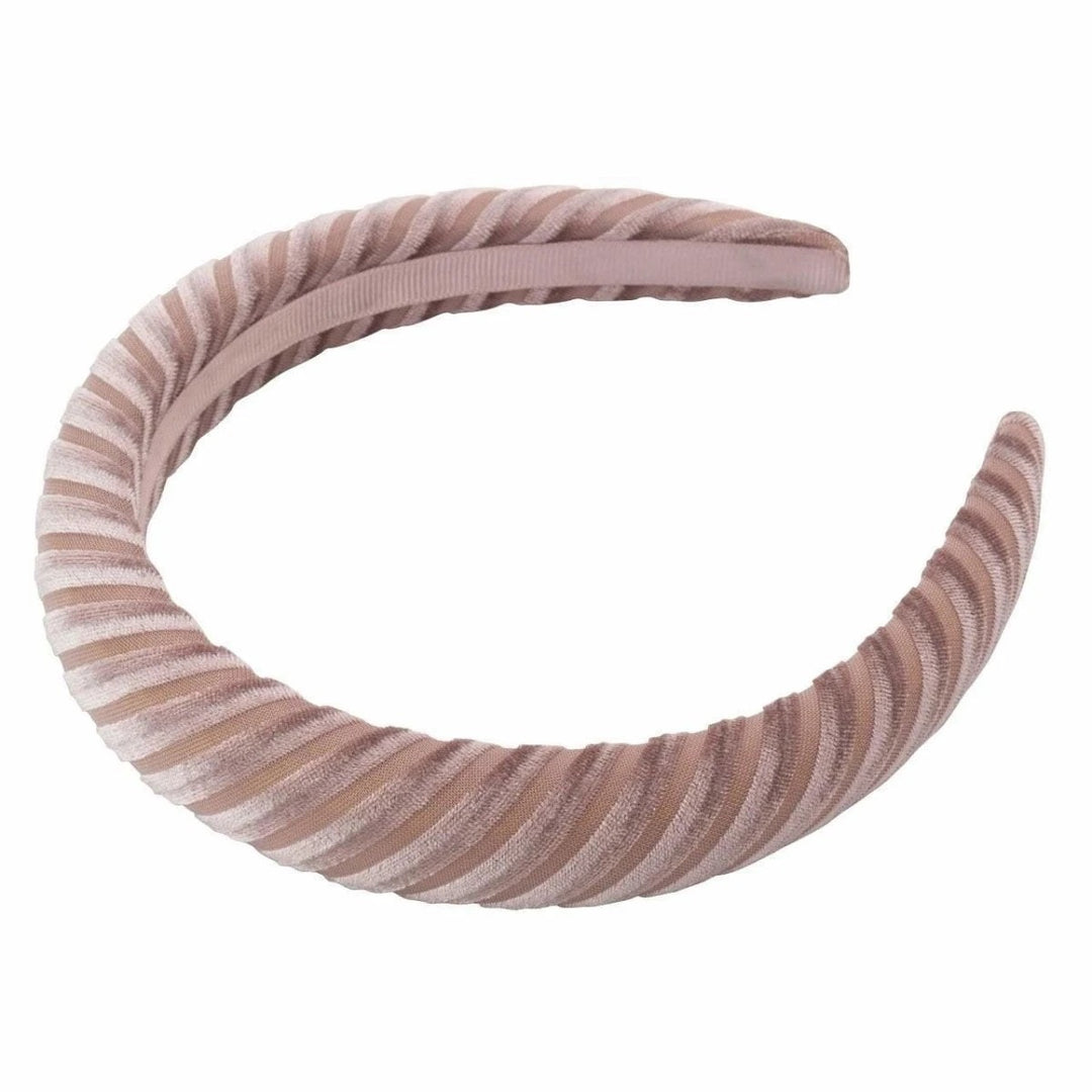 Kitsch - Padded Velvet Headband in Blush