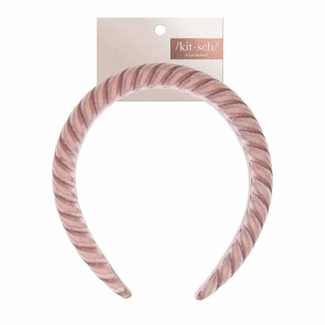 Kitsch - Padded Velvet Headband in Blush
