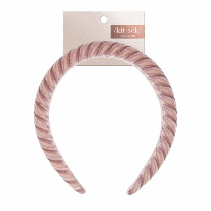 Kitsch - Padded Velvet Headband in Blush