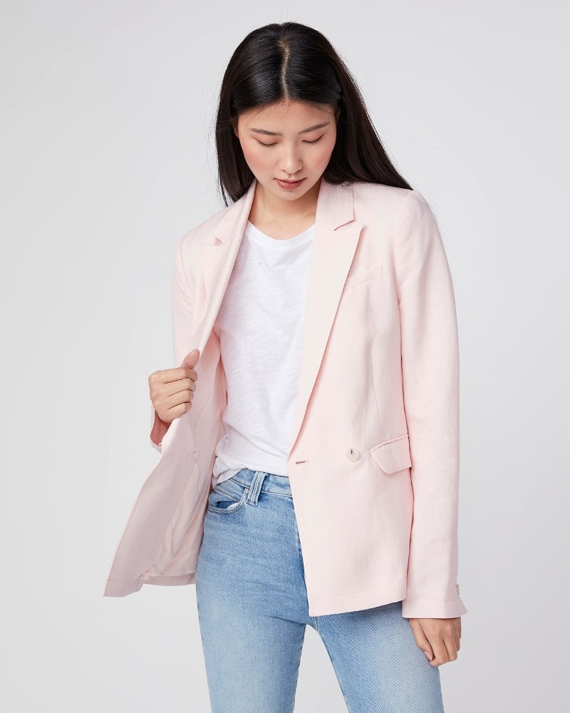 Paige Premium Denim - Dawson Blazer in Pearl Pink Jacket