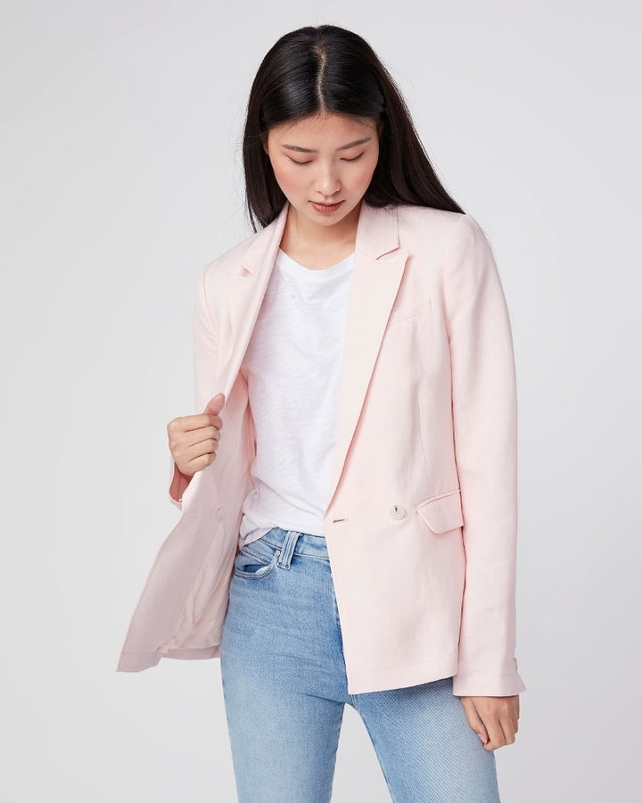 Paige Premium Denim - Dawson Blazer in Pearl Pink Jacket