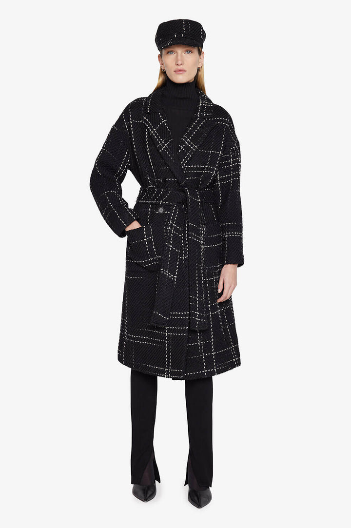 Anine Bing - Paige Hat in Black Plaid