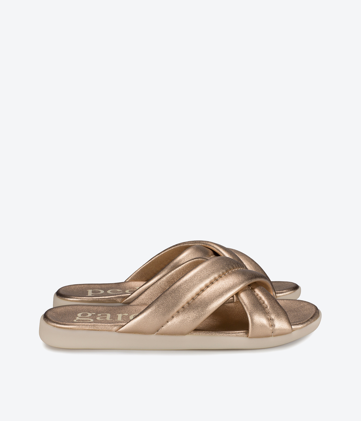 Pedro Garcia - Palas in Creme Pebble Nappa Lame