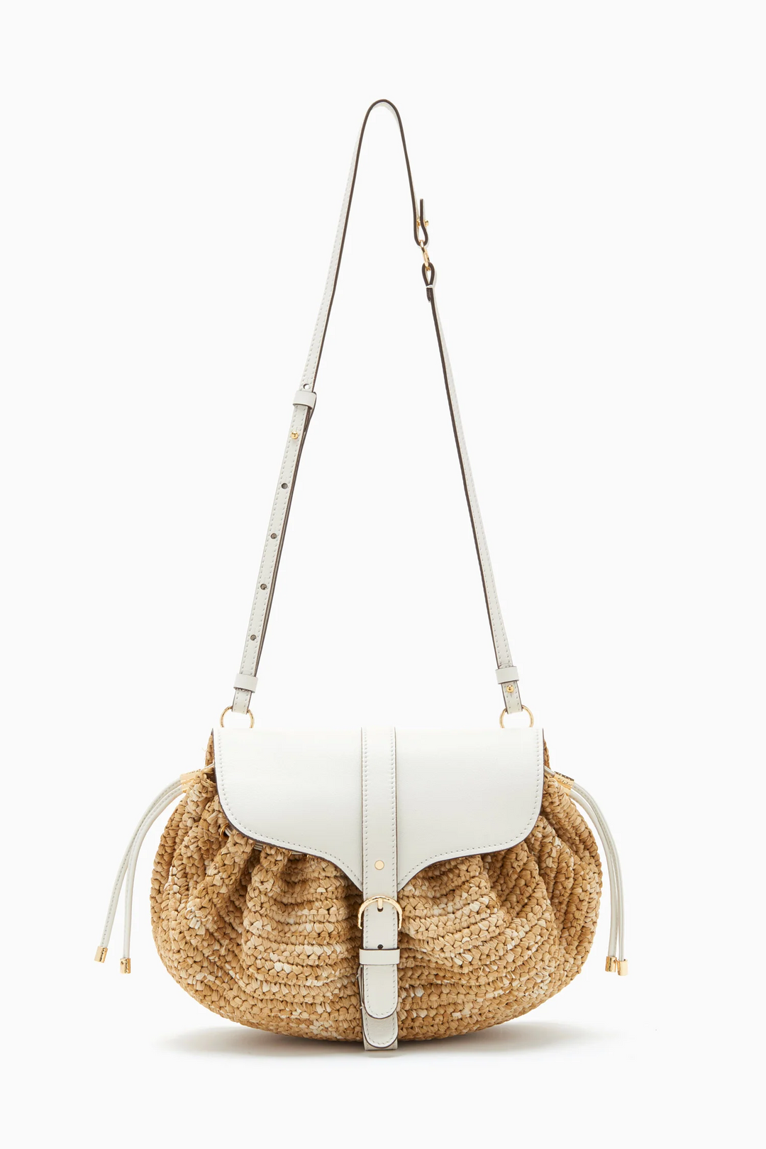 Ulla Johnson - Paloma Ruched Convertible Shoulder Bag in Limestone Melange