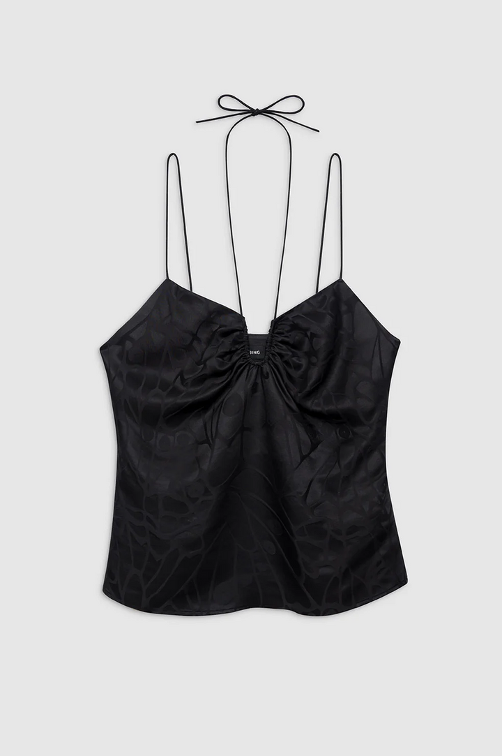 Anine Bing - Papillon Top in Black Butterfly Jacquard