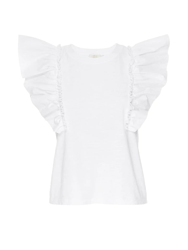 Nation LTD - Para Boxy Tee in Optic White
