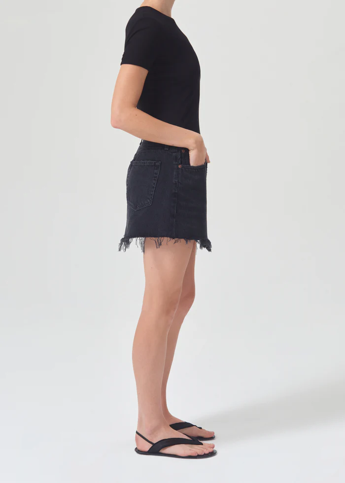 AGOLDE - Parker Angled Hem Skirt in Beguile