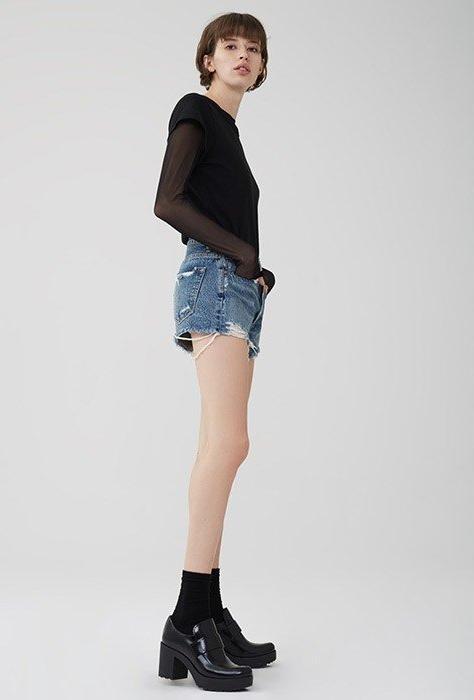 AGOLDE - Parker Vintage Cut-Off Short in Rock Steady